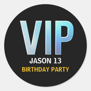VIP-Födelsedagsfest, VIP-pass Runt Klistermärke