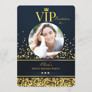 VIP-fotoinbjudan för Sweet sixteen Inbjudningar
