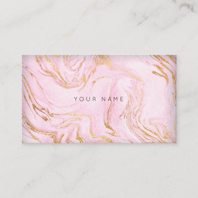 Vip Glam för marble Vip rosa ros Visitkort (Framsida)