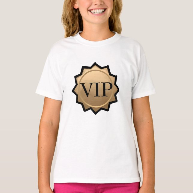 VIP hollywood Birthday glamAmous Movie Party T Shirt (Framsida)