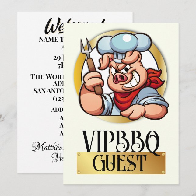 VIP-inbjudan till tillträde Inbjudningar (Fram/baksida)