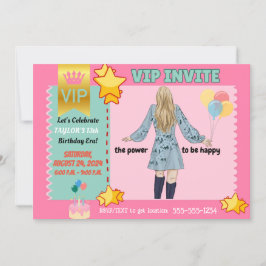 VIP-INVITATIONER FÖR (TWEEN) GIRLS BIRTHDAY MEDDELANDE