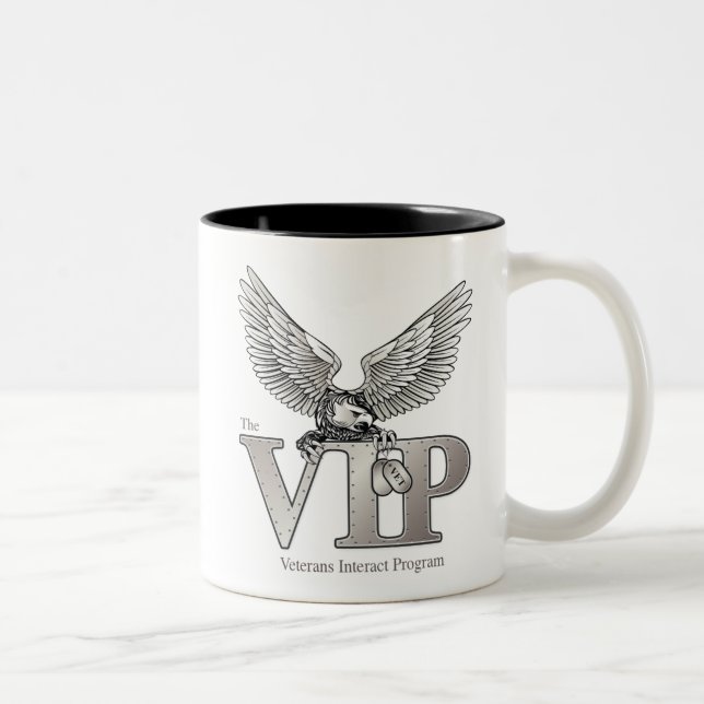 Vip-kaffemugg med den svart insidan Två-Tonad mugg (Höger)