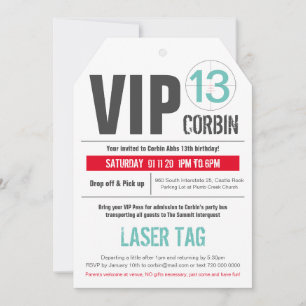 VIP LASER-MÄRKRE-inbjudan