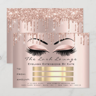 VIP Lash Ro Spark Brow Makeup Certificate Gift Inbjudningar