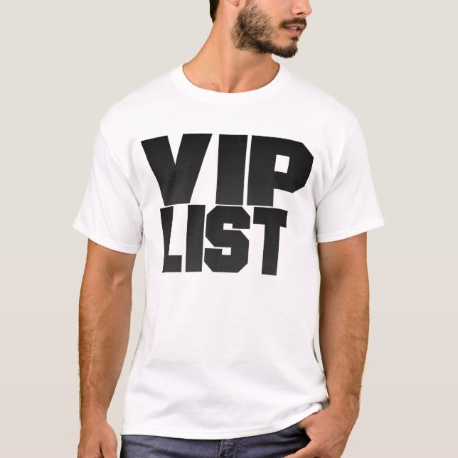 Vip listar skjorta 1 t-shirt (Framsida)