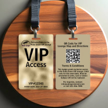 VIP-lösenordsbricka | Anpassningsbar Gold Foil QR-