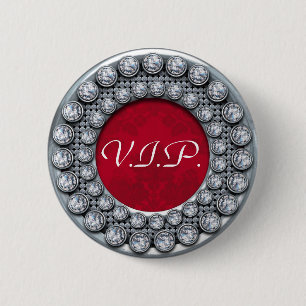 Vip-mallen knäppas med silver och diamanter knapp