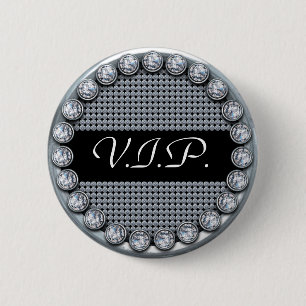 Vip-mallen knäppas med silver och diamanter knapp