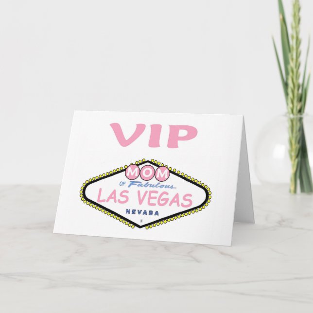 VIP MAMMA på Las Vegas Mors dag Card Kort (Framsida)