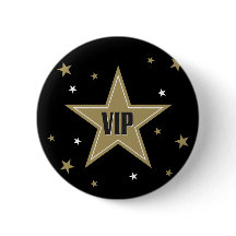 VIP med guld stjärnor på svart bakgrund