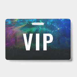 VIP med QR-kod och foto horisontellt ID-kort