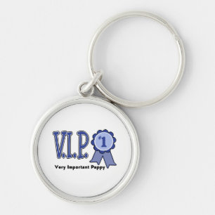 VIP Pappy Rund Silverfärgad Nyckelring