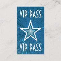 VIP PASS-affärskortet Blue Star vit bak