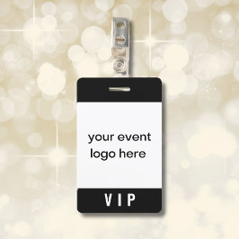 VIP Pass - enkelt svartvitt