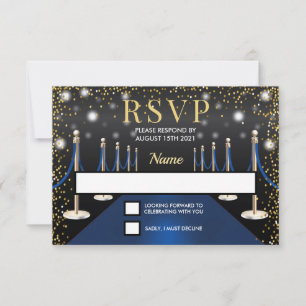 VIP Pass Hollywood Blue Red Carpet Birthday OSA Kort