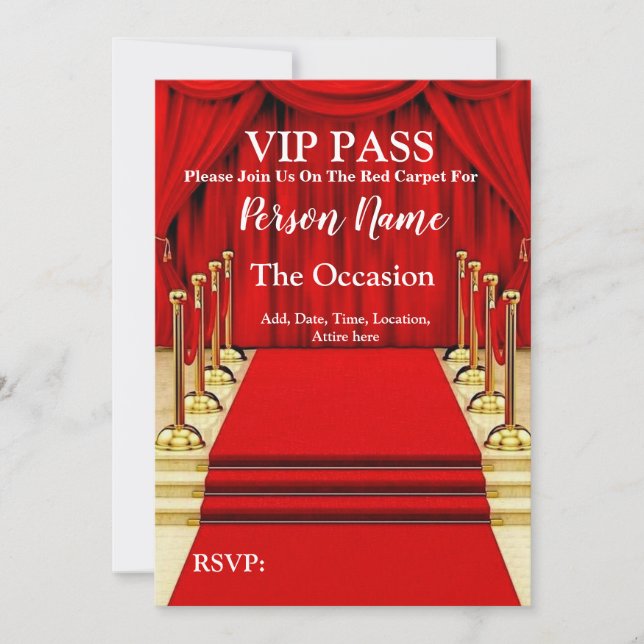 VIP-pass Inbjudningar (Framsida)
