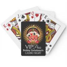 VIP PASS - kasino - Poker Natt - Spelkort