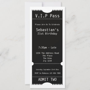 VIP Pass Party-inträde Biljett Inbjudningar