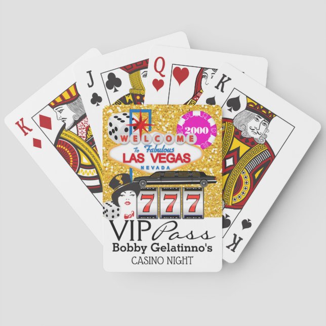 VIP PASS - Vegas Party - Casino-betalkort Casinokort (Baksidan)