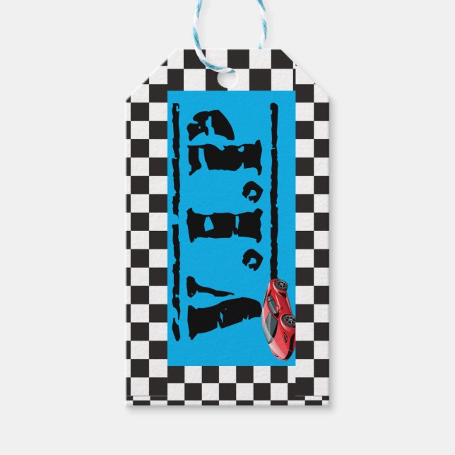VIP-racingbil-födelsedagsfest eller evenemang Presentetikett (Framsidan)