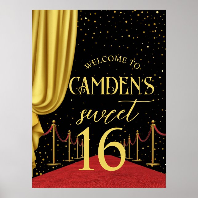 VIP, Red Carpet Birthday, Hollywood Birthday, Sver Poster (Framsidan)