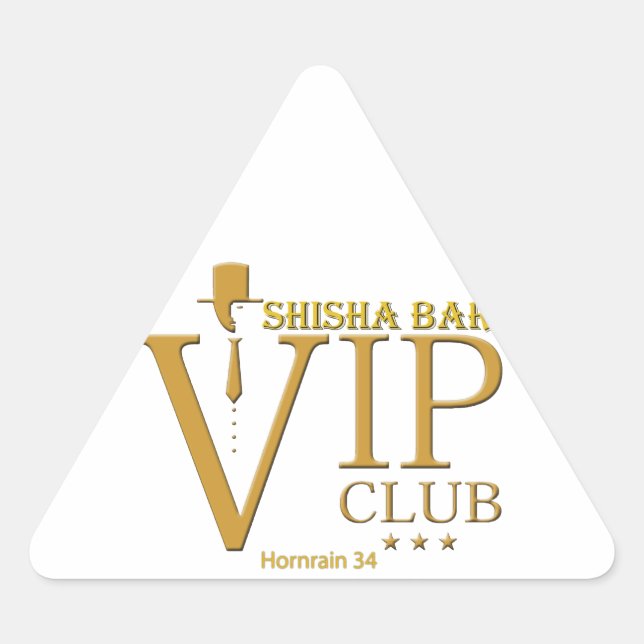 VIP Shisha Fanartikel Triangelformat Klistermärke (Framsida)