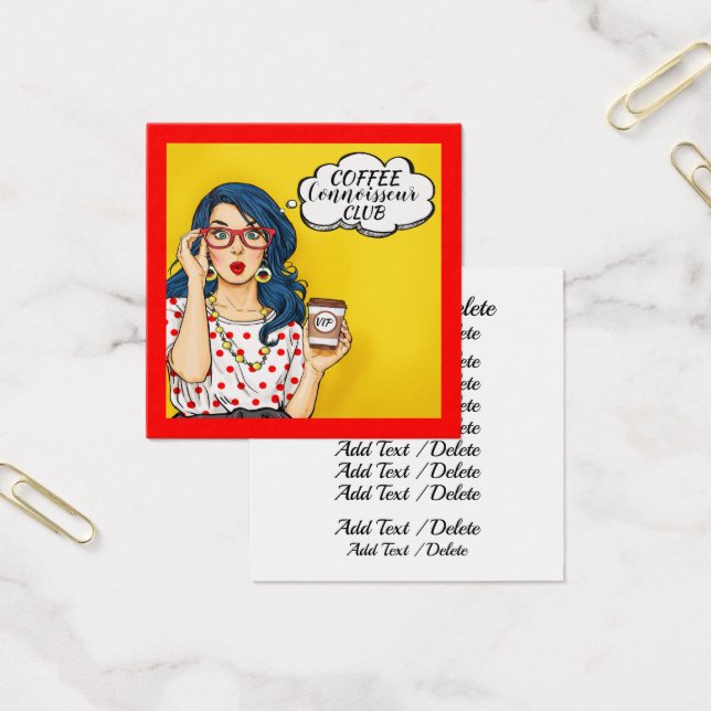 VIP Square Business, Gift, Meddelandekort och mer Fyrkantigt Visitkort (Kontor)