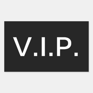 VIP-stämplingsstämplar Rektangulärt Klistermärke