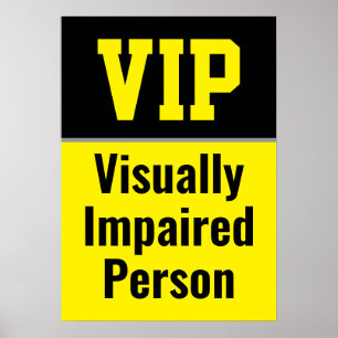 VIP Synskadad Person Poster