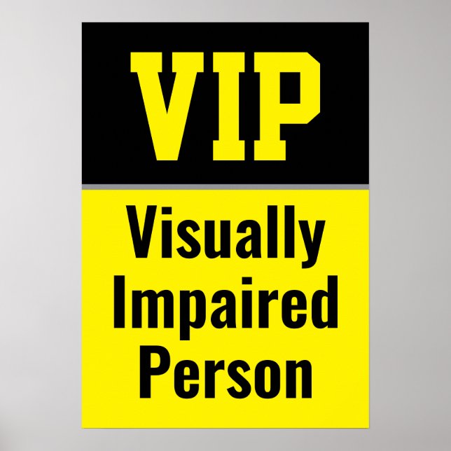 VIP Synskadad Person Poster (Framsidan)