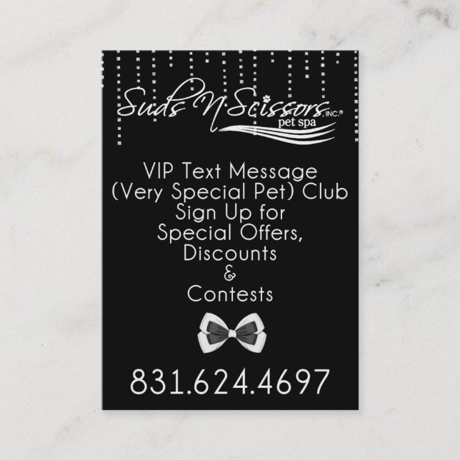 Vip-textklubb Visitkort (Framsida)