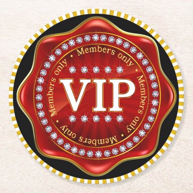 VIP UNDERLÄGG PAPPER RUND (Framsidan)