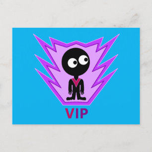 VIP Visitor Alien Inbjudan Vykort