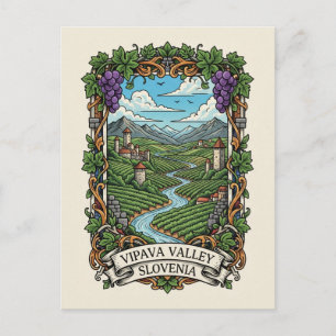 Vipava-dalen, Slovenien Vykort