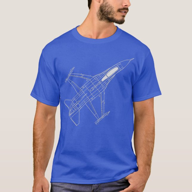 Viper Gräsmatta Dart F16 Fighter Jet T Shirt (Framsida)