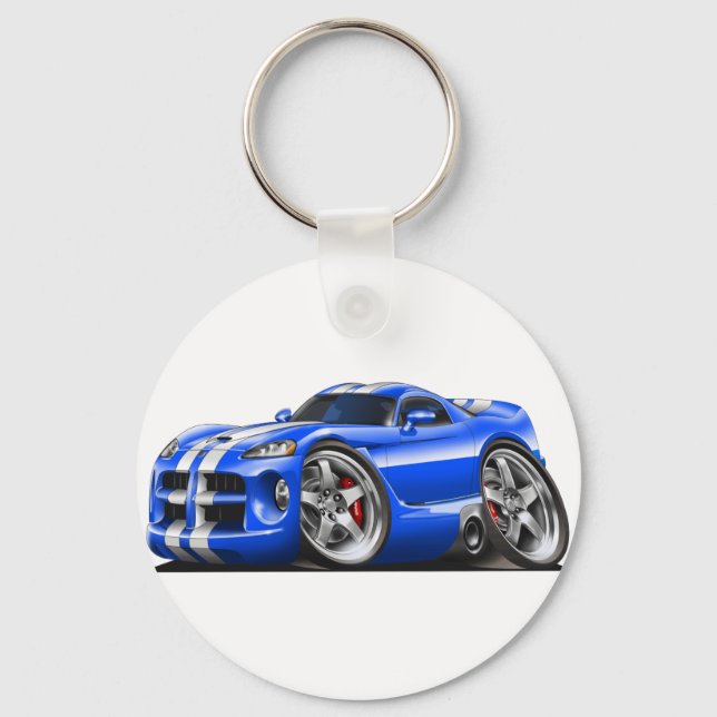 Viper GTS Blue/White Nyckelring (Framsida)