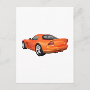 Viper Hård muskelbil: Avsluta orange Vykort