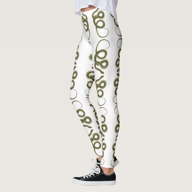 Viper Snake Mönster Leggings (Vänster)