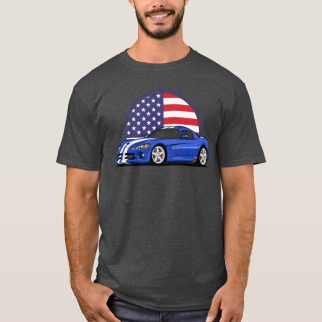 VIPER V10 SRT10 RT10 RÄCINGBIL USA present present T Shirt (Framsida)