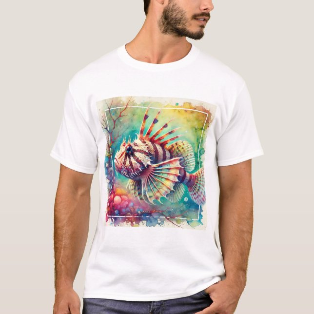 Viperfish Stomiiformes 080824AREF146 - Watercolor T Shirt (Framsida)