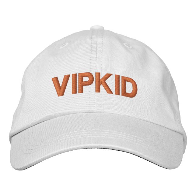 VIPKID-hatt (vit) Broderad Keps (Framsida)