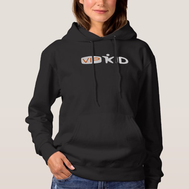 VIPKID-hoodie (svart) T-shirt (Framsida)