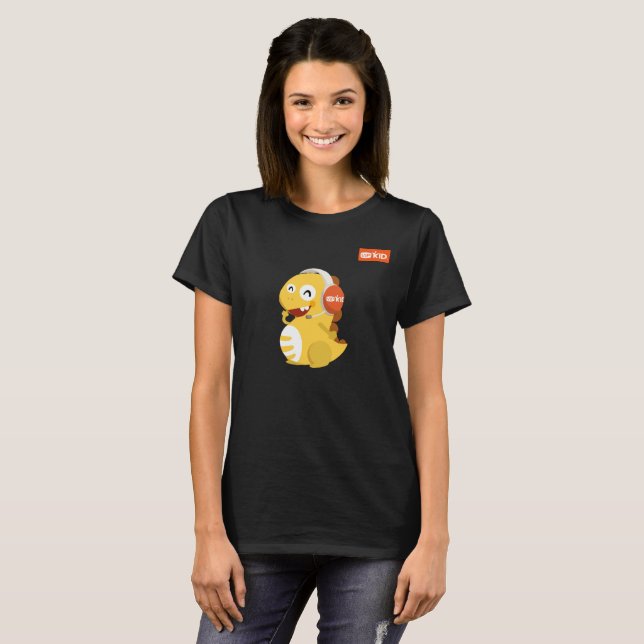 VIPKID-hörlurar med mikrofonDino T-tröja T Shirt (Hel framsida)