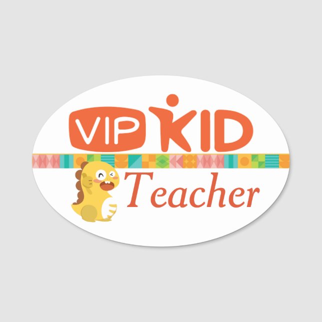 VIPKid Nametagar Rund Namnbricka (Framsida)