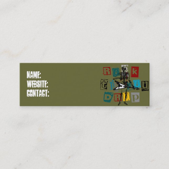 Vippan Skeletion profilerar/visitkortar Mini Visitkort (Framsida)