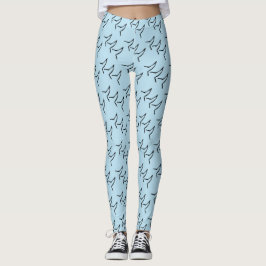 Vippning av Hund Light Blue Leggings