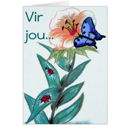 Vir jou - Afrikaanda Groetekaartjie Hälsningskort