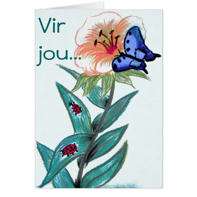 Vir jou - Afrikaanda Groetekaartjie Hälsningskort (Framsidan)