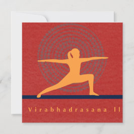 Virabhadrasana II konstkort Julkort